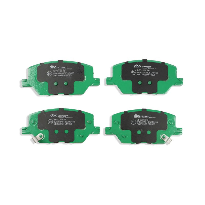 DBA Street Performance Brake Pads 140.8mm x 63.3mm DB2399SP - Front
