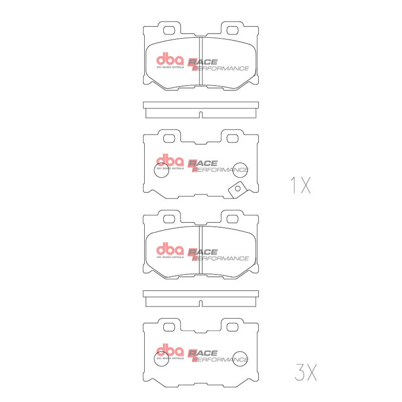 DBA Race Performance Brake Pads 99.8mm x 59.7mm DB2401RP - Rear