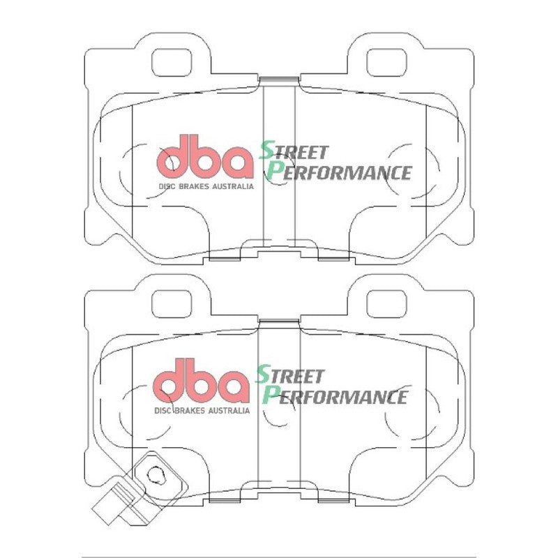 DBA Street Performance Brake Pads 99.8mm x 59.6mm DB2401SP - Rear