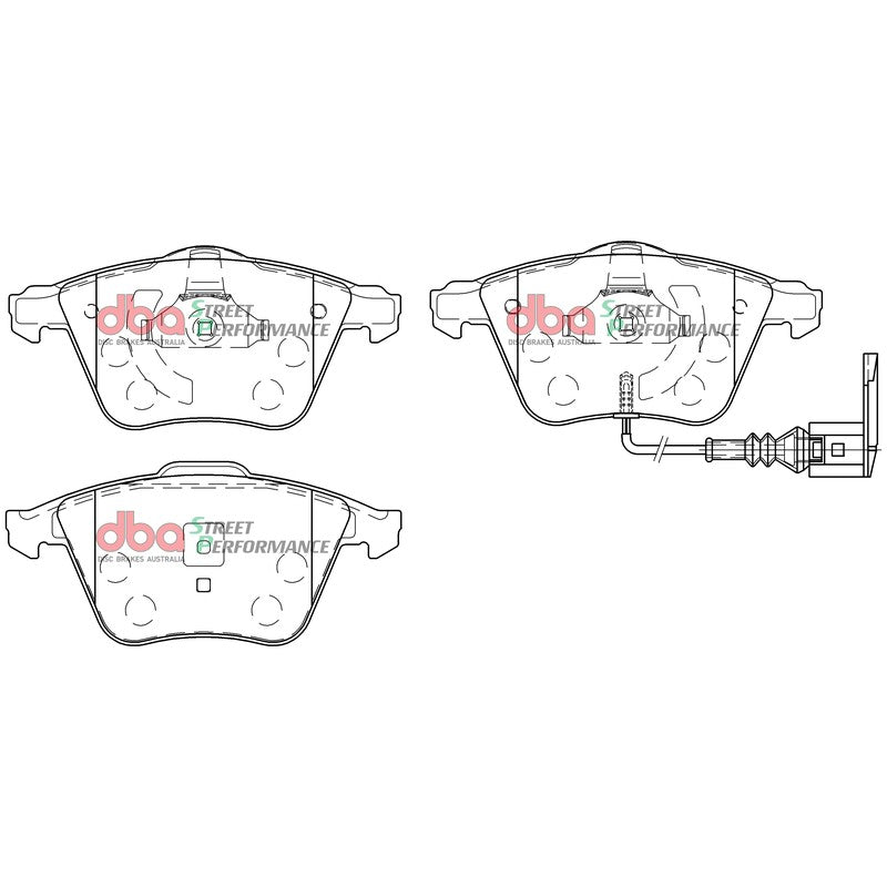 DBA Street Performance Brake Pads I:155.1;O:156.4mm x 72.8mm DB2402SP - Front
