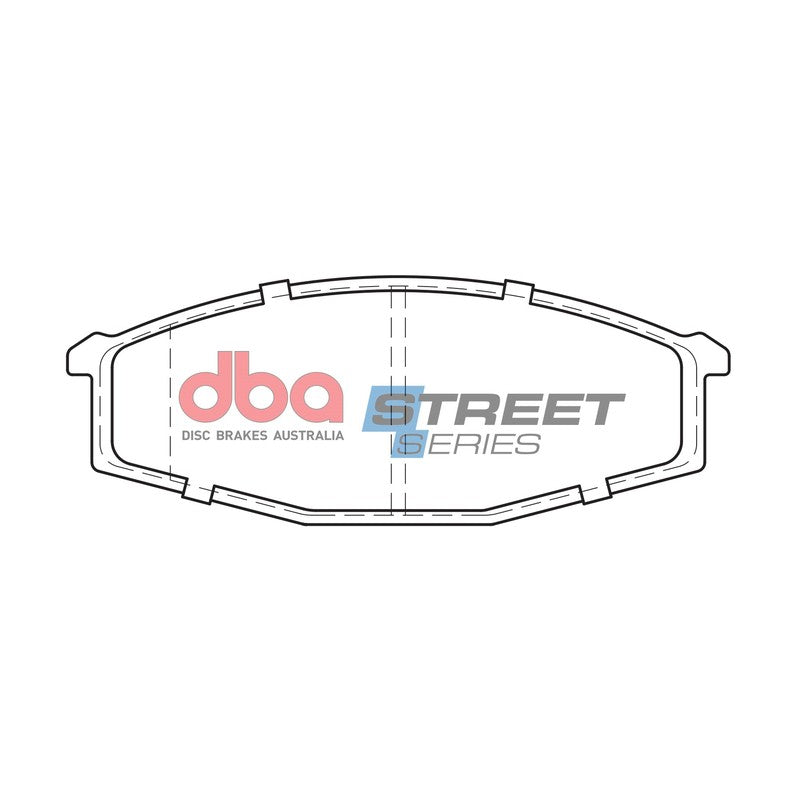 DBA Street Series Ceramic Brake Pads 141.3mm x 53.0mm DB321SS - Front
