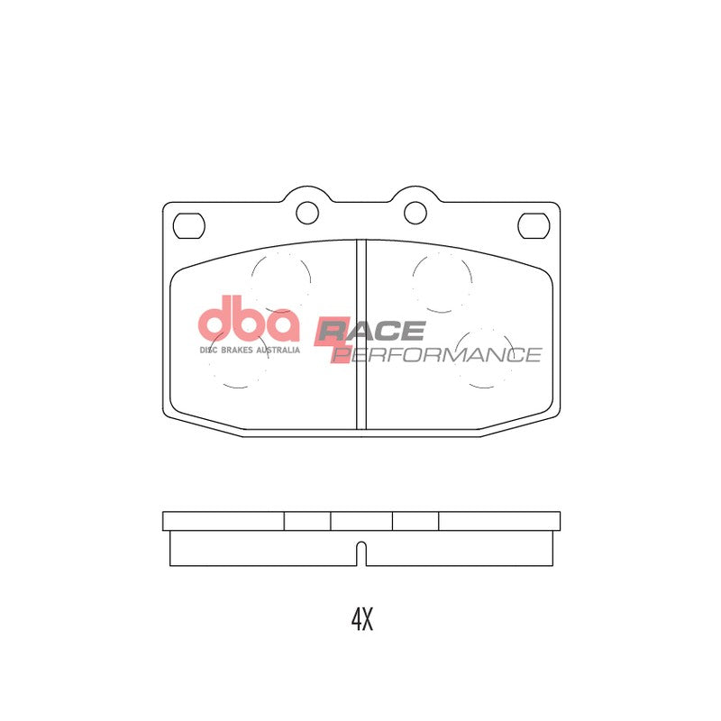 DBA Race Performance Brake Pads 106.6mm x 67.3mm DB416RP - Front