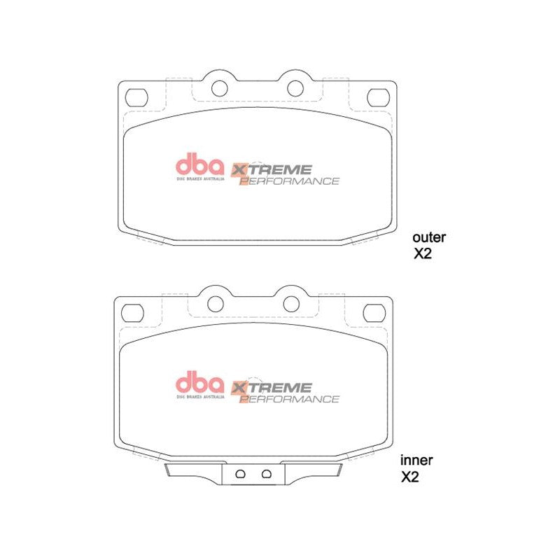 DBA Xtreme Performance Brake Pads 106.6mm x 76.4mm DB416XP - Front