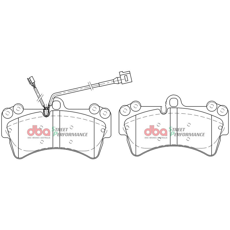 DBA Street Performance Brake Pads 190.2mm x 106.5mm DB7878SP - Front