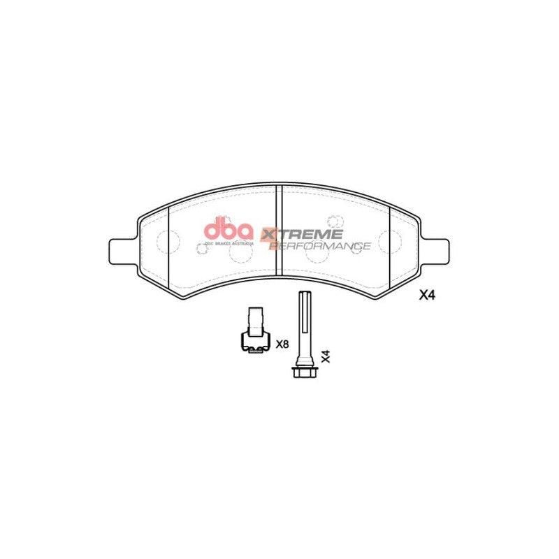 DBA Xtreme Performance Brake Pads 177.7mm x 61.2mm DB7991XP - Front