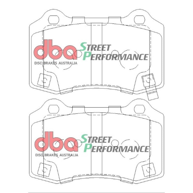 DBA Street Performance Brake Pads 109.7mm x 69.1mm DB8805SP - Rear