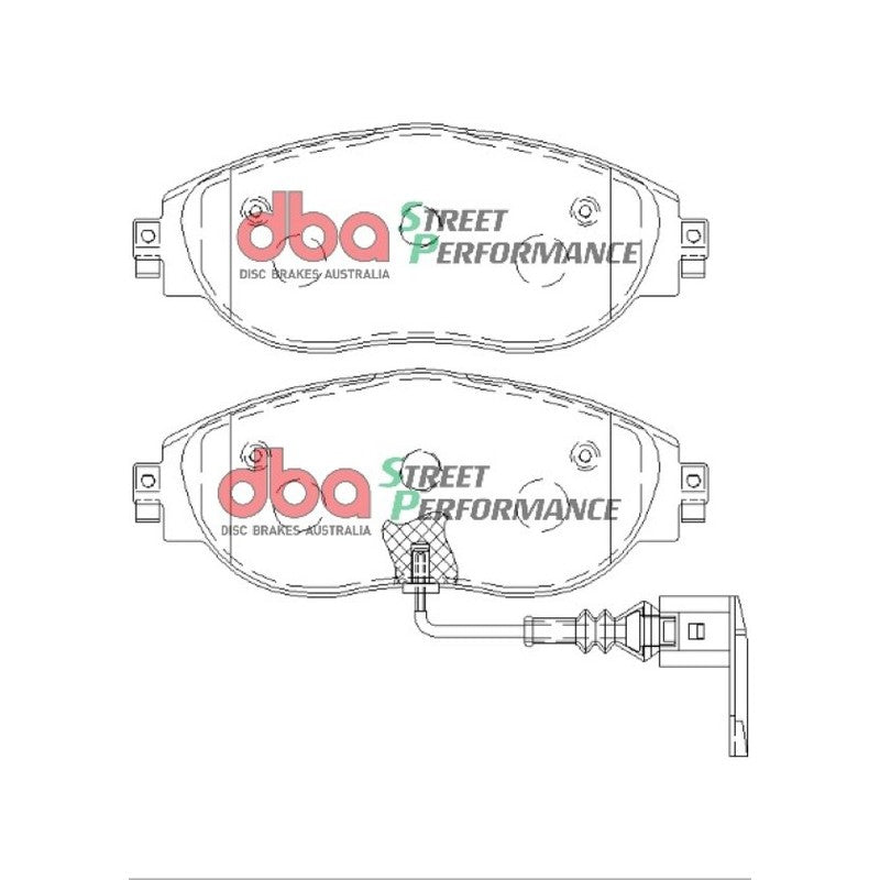 DBA Street Performance Brake Pads 175.3mm x 69.7mm DB8849SP - Front
