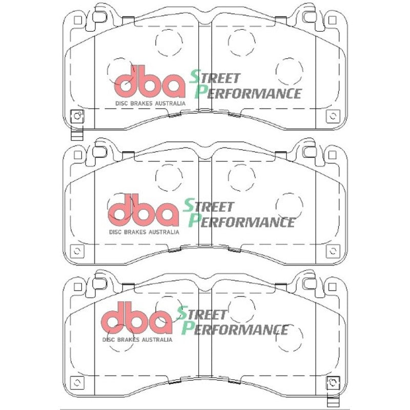 DBA Street Performance Brake Pads 189.6mm x 85.2mm DB9021SP - Front