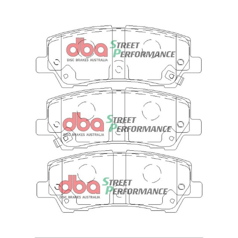 DBA Street Performance Brake Pads 126.8mm x 47.9mm DB9022SP - Rear
