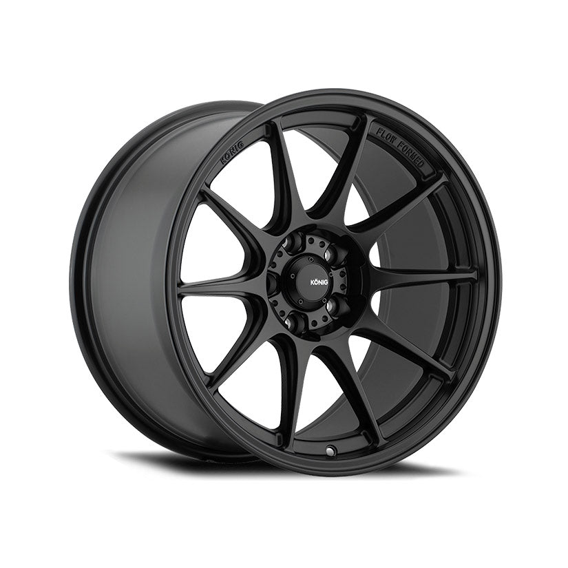 Konig Dekagram Alloy Wheel 15x9 ET35 4x100 Semi-Matte Black 73.1mm CB