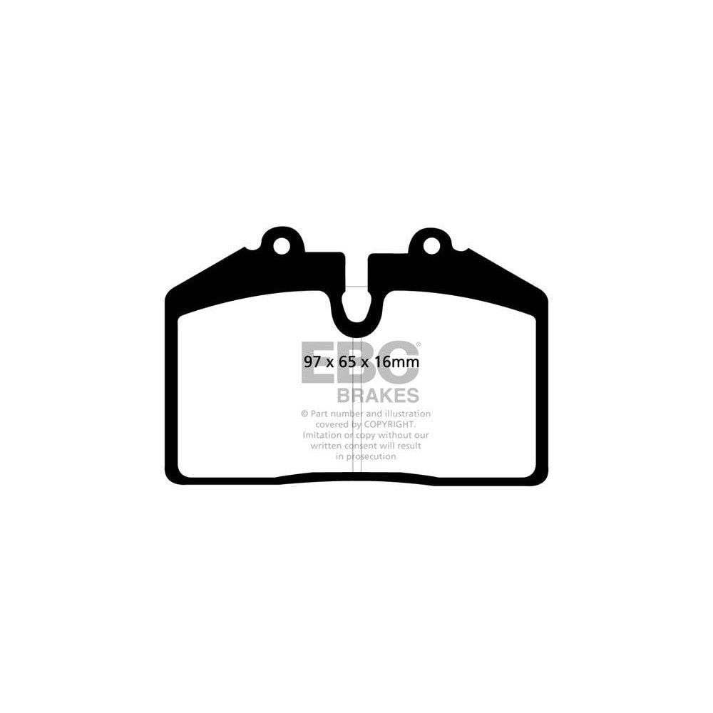 EBC Greenstuff 2000 Brake Pads 97mm x 65mm DP21013 - Front