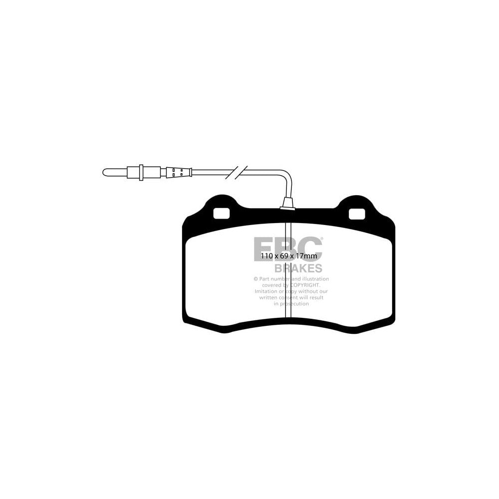 EBC Greenstuff 2000 Brake Pads 110mm x 69mm DP21031/2 - Front