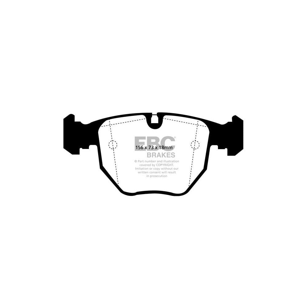 EBC Greenstuff 2000 Brake Pads 156mm x 73mm DP21036 - Front