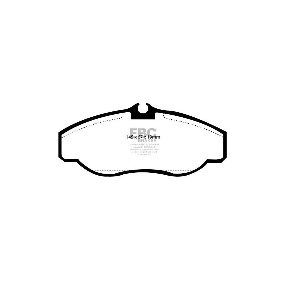 EBC Greenstuff 6000 Brake Pads 145mm x 67mm DP61037 - Front