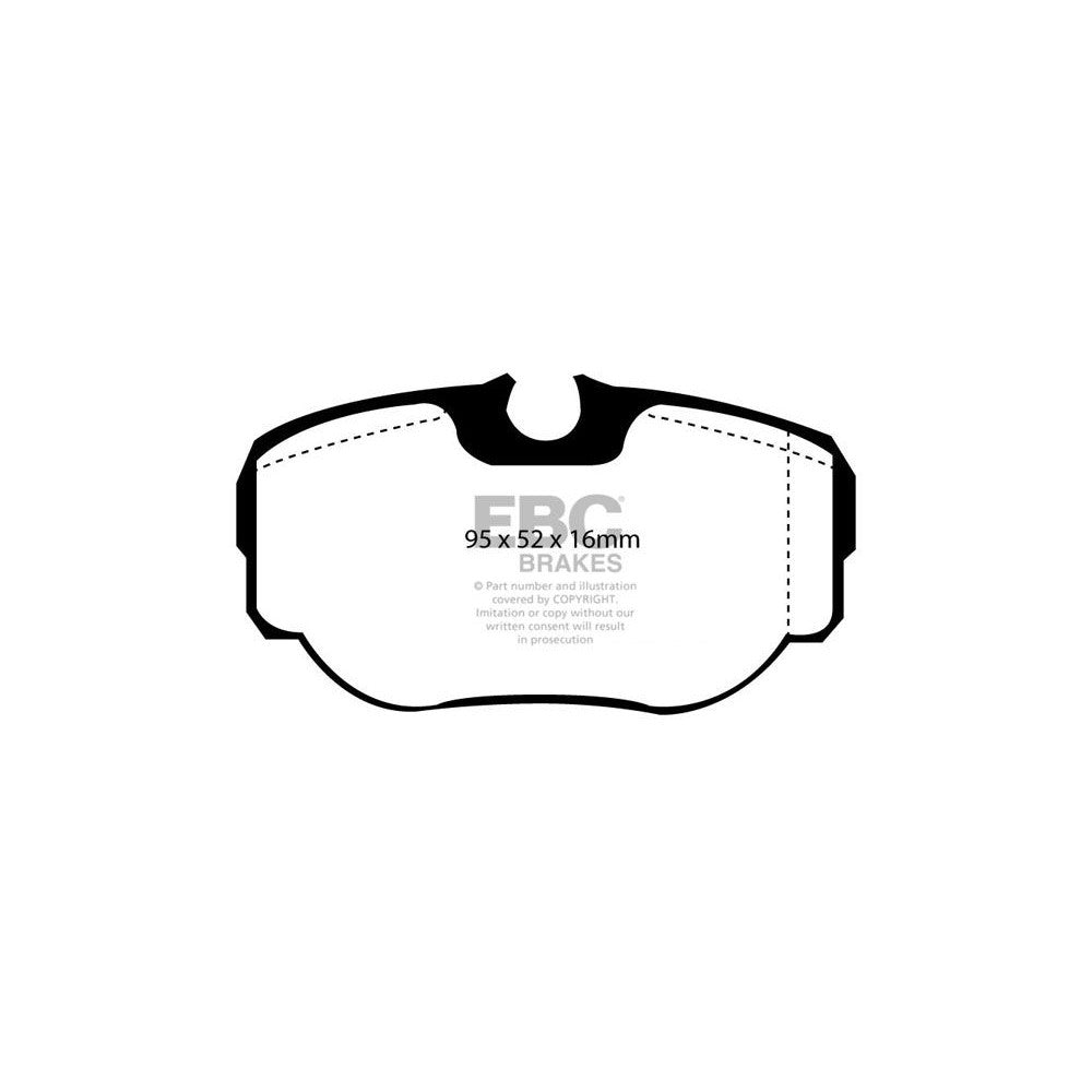 EBC Yellowstuff Brake Pads 95mm x 52mm DP41038R - Rear