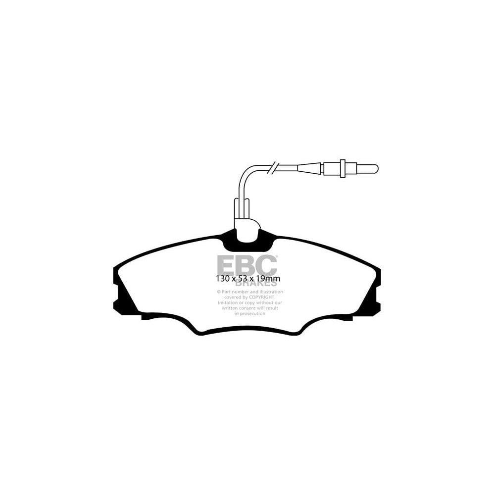 EBC Greenstuff 2000 Brake Pads 130mm x 53mm DP21049 - Front
