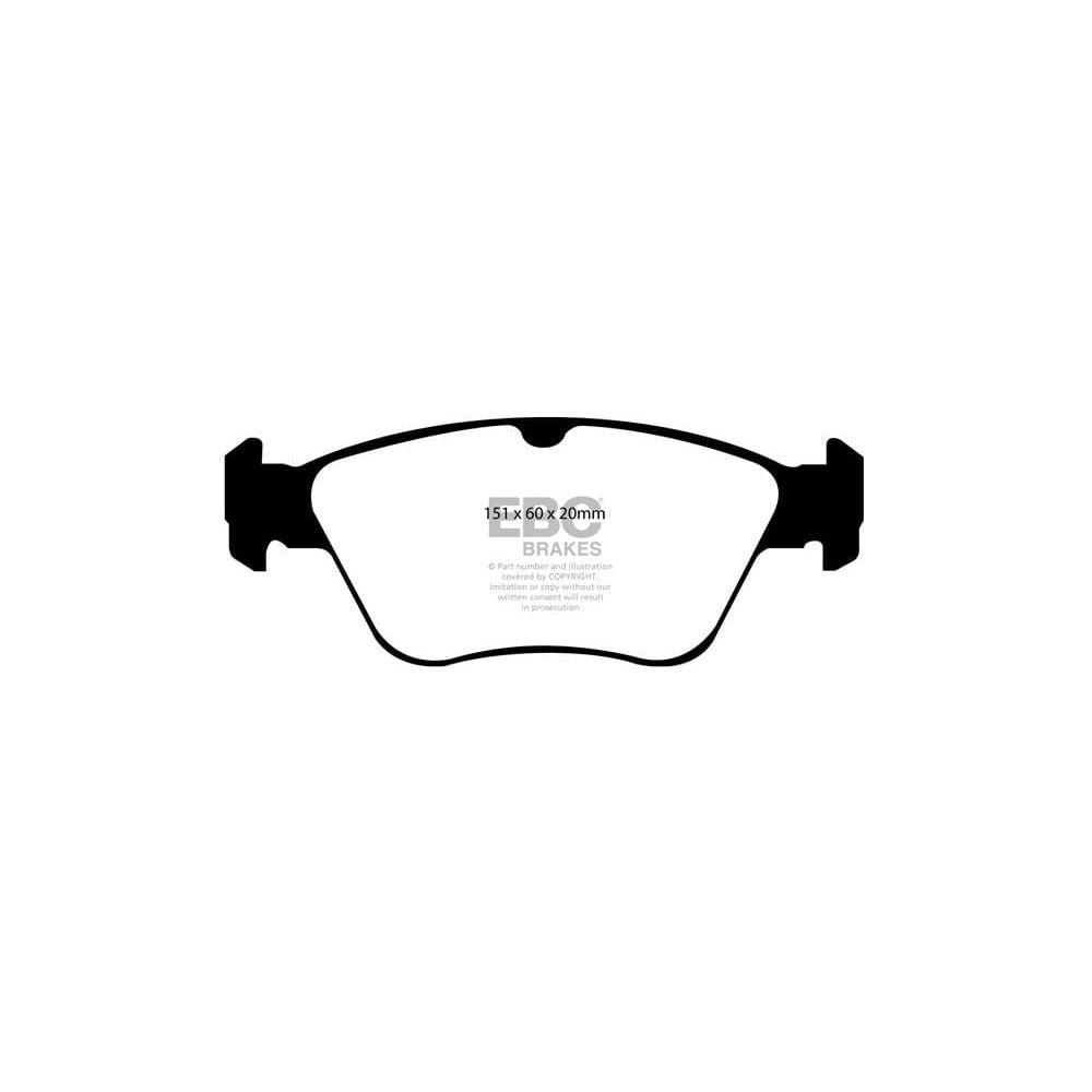 EBC Greenstuff 2000 Brake Pads 151mm x 60mm DP21055 - Front