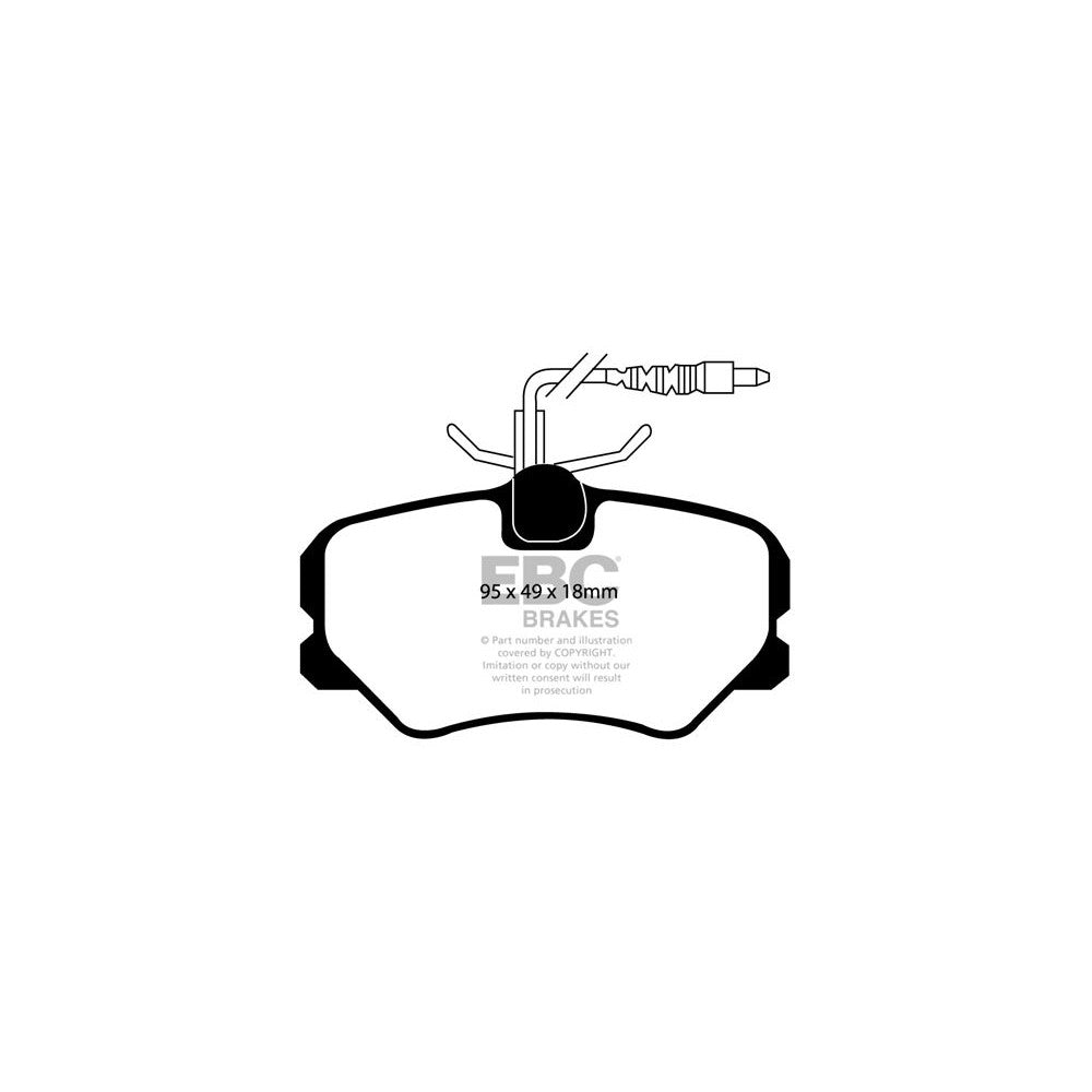 EBC Ultimax Brake Pads 95mm x 49mm DP1080 - Front
