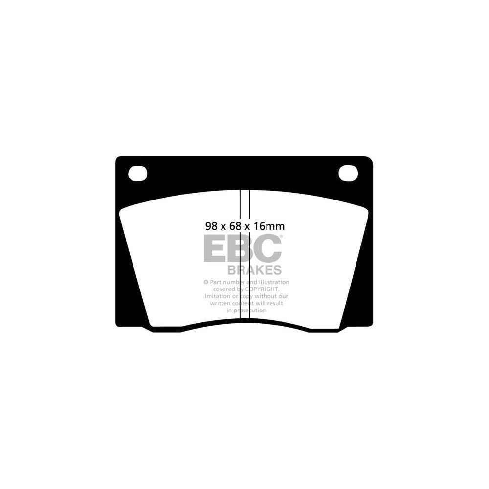 EBC Yellowstuff Brake Pads 98mm x 68mm DP4108R - Front