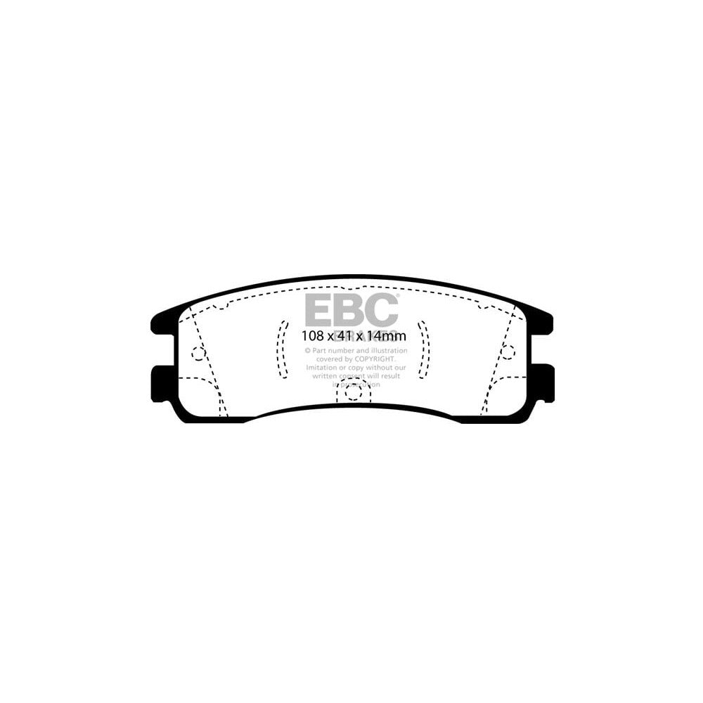 EBC Greenstuff 2000 Brake Pads 108mm x 41mm DP21122 - Rear