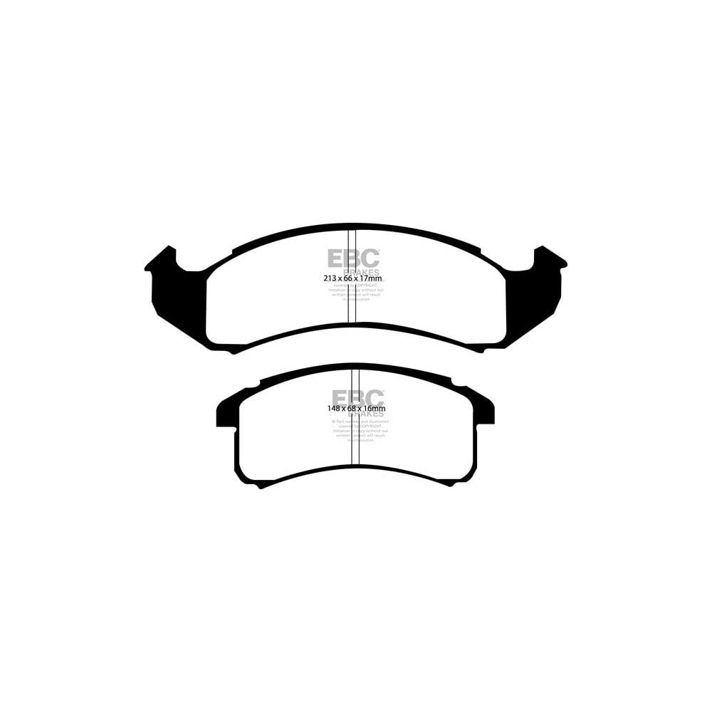 EBC Yellowstuff Brake Pads 148mm x 68mm DP41142R - Front