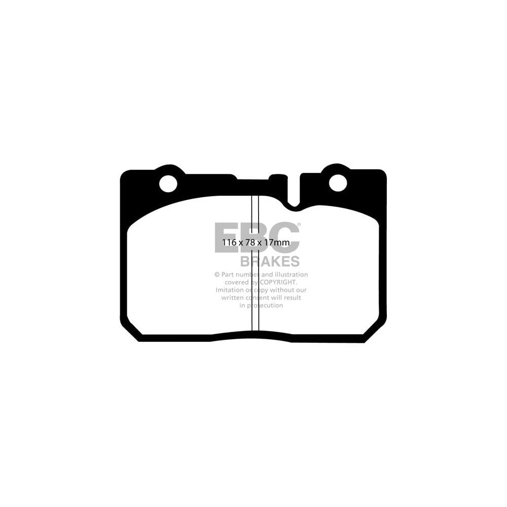 EBC Greenstuff 2000 Brake Pads 116mm x 78mm DP21154 - Front