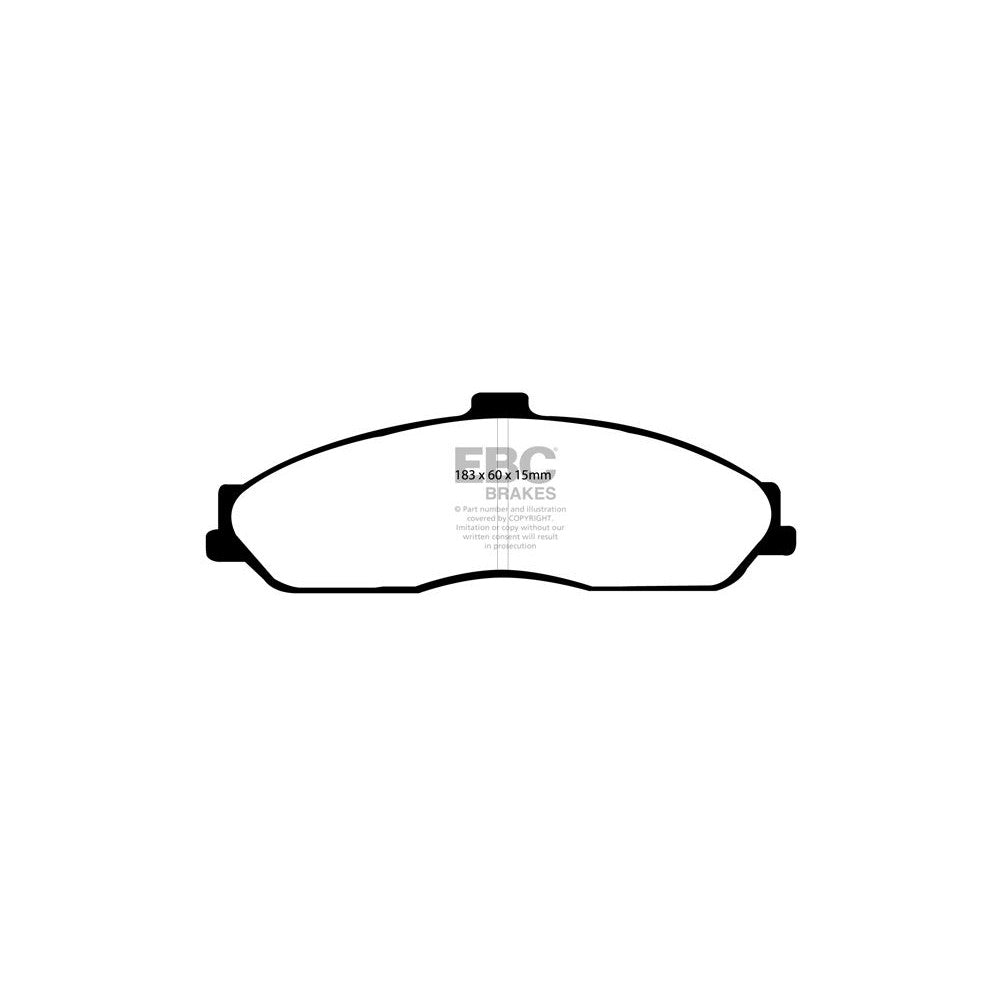 EBC Orangestuff Brake Pads 183mm x 60mm DP91162 - Front