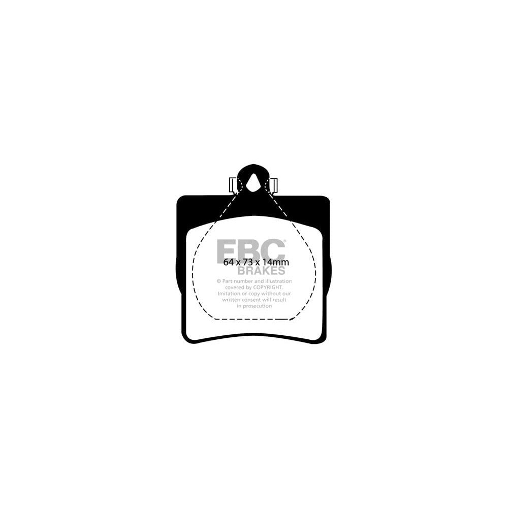 EBC Yellowstuff Brake Pads 64mm x 73mm DP41191R - Rear