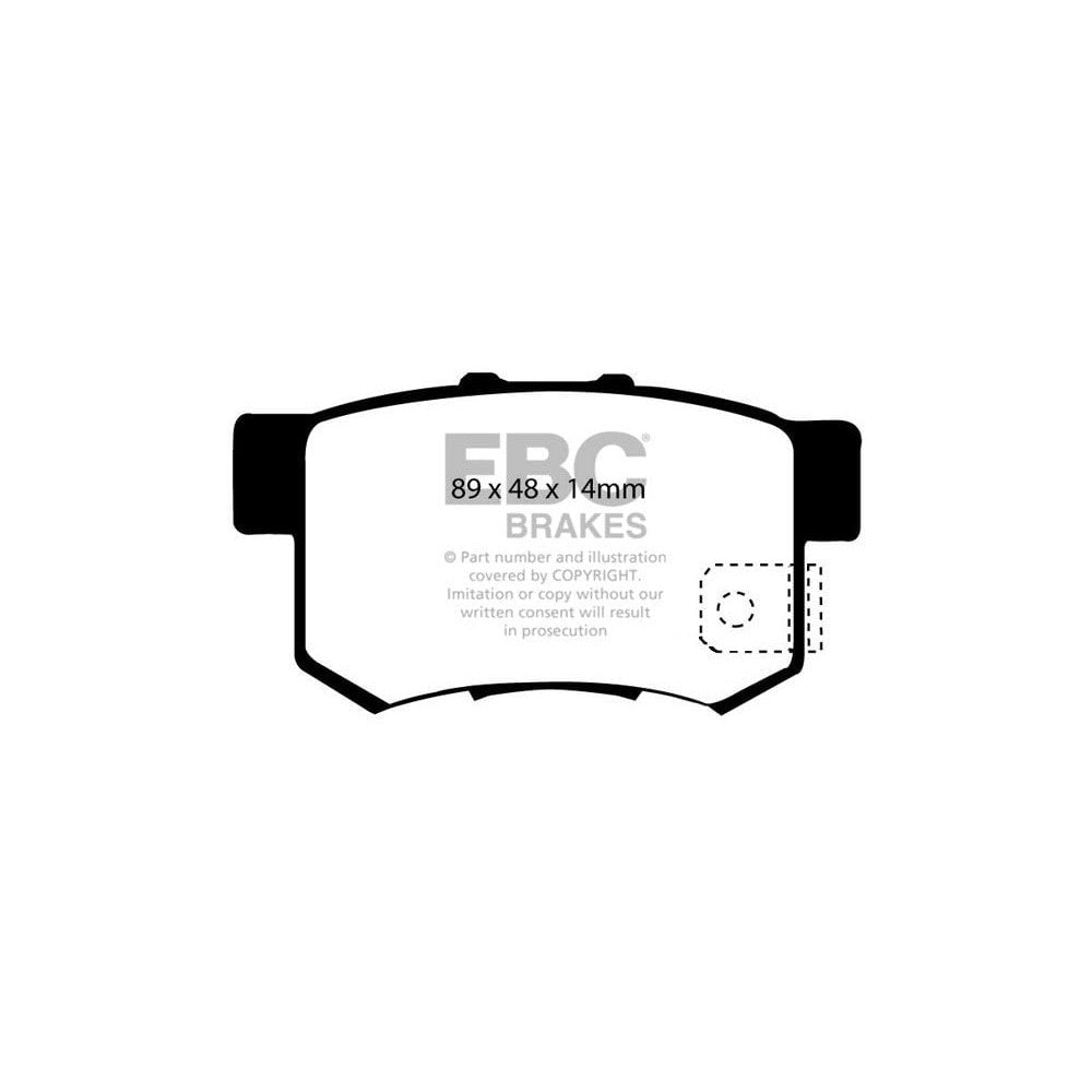 EBC Yellowstuff Brake Pads 89mm x 48mm DP41193R - Rear