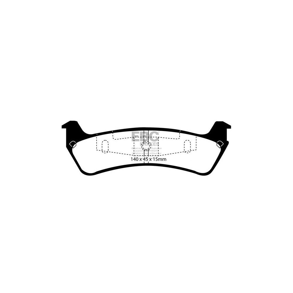 EBC Greenstuff 6000 Brake Pads 140mm x 45mm DP61201 - Rear