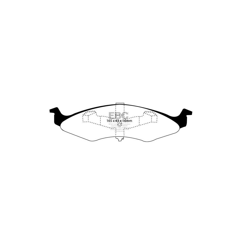 EBC Greenstuff 2000 Brake Pads 165mm x 43mm DP21202 - Front