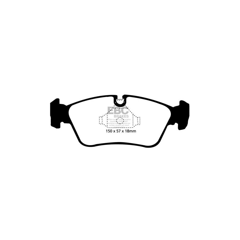 EBC RP-1 Brake Pads 150mm x 57mm DP81211RP1 - Front