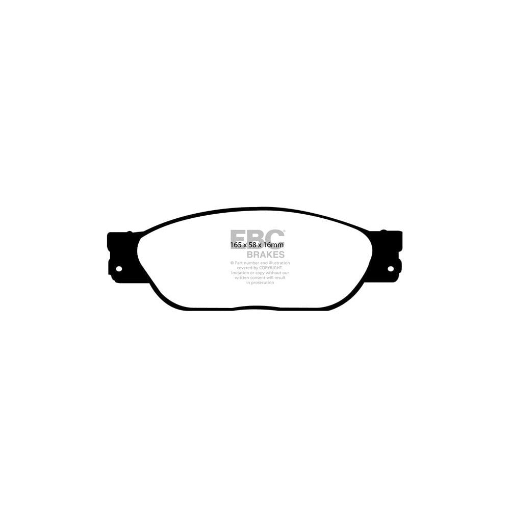 EBC Yellowstuff Brake Pads 165mm x 58mm DP41220/2R - Front