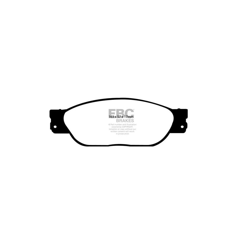 EBC Redstuff Brake Pads 163mm x 57mm DP31220C - Front