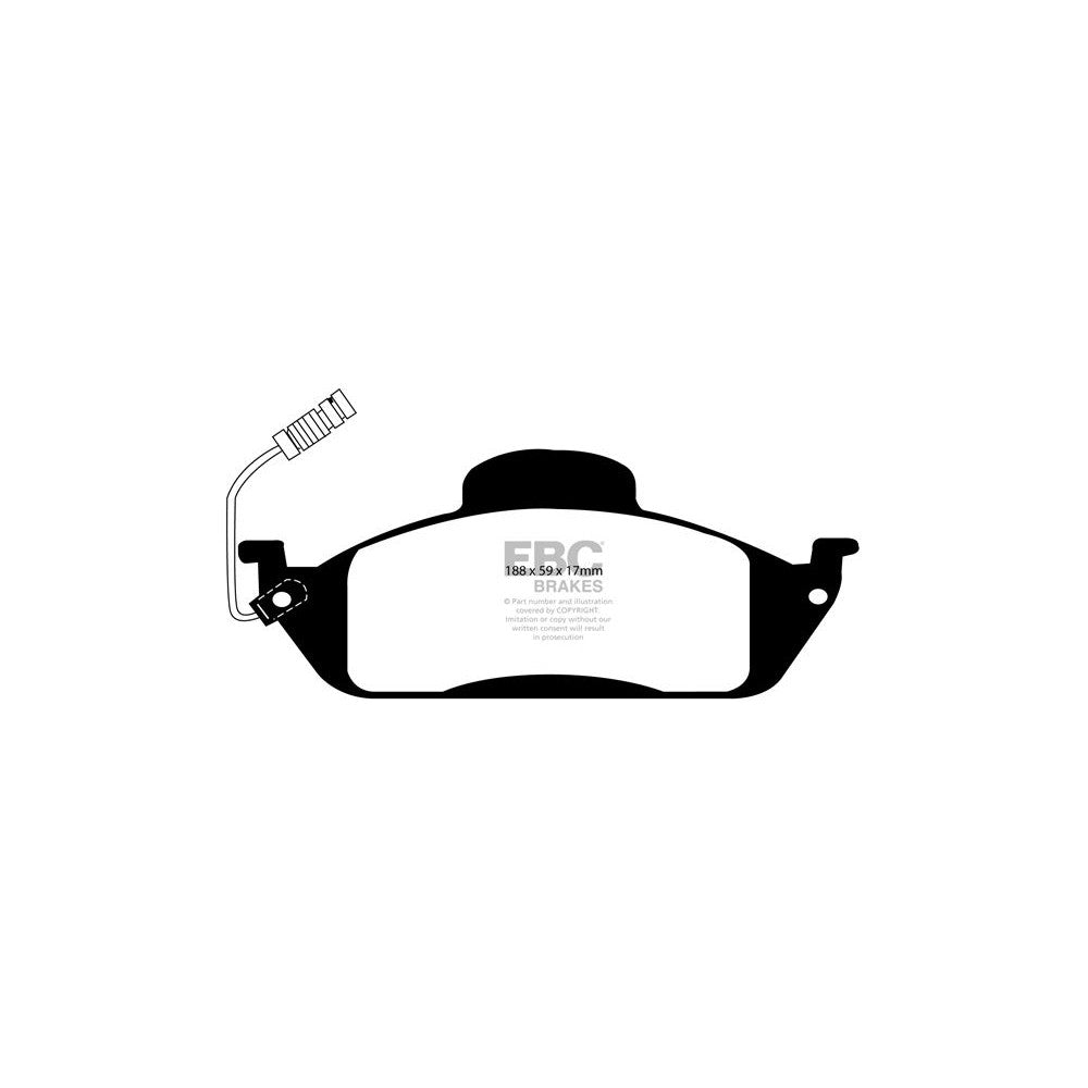EBC Ultimax Brake Pads 188mm x 59mm DP1232 - Front