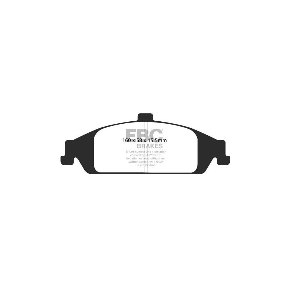 EBC Greenstuff 2000 Brake Pads 160mm x 58mm DP21243 - Front