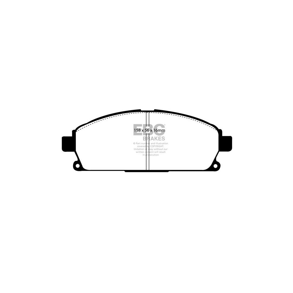 EBC Greenstuff 6000 Brake Pads 158mm x 56mm DP61247 - Front