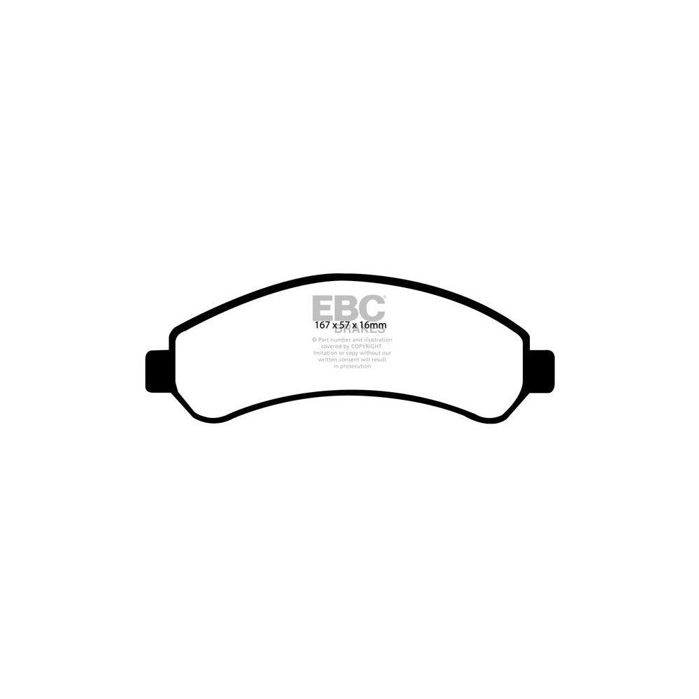 EBC Ultimax Brake Pads 167mm x 57mm DP1256 - Front