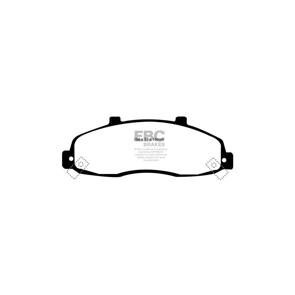 EBC Ultimax Brake Pads 166mm x 57mm DP1259 - Front