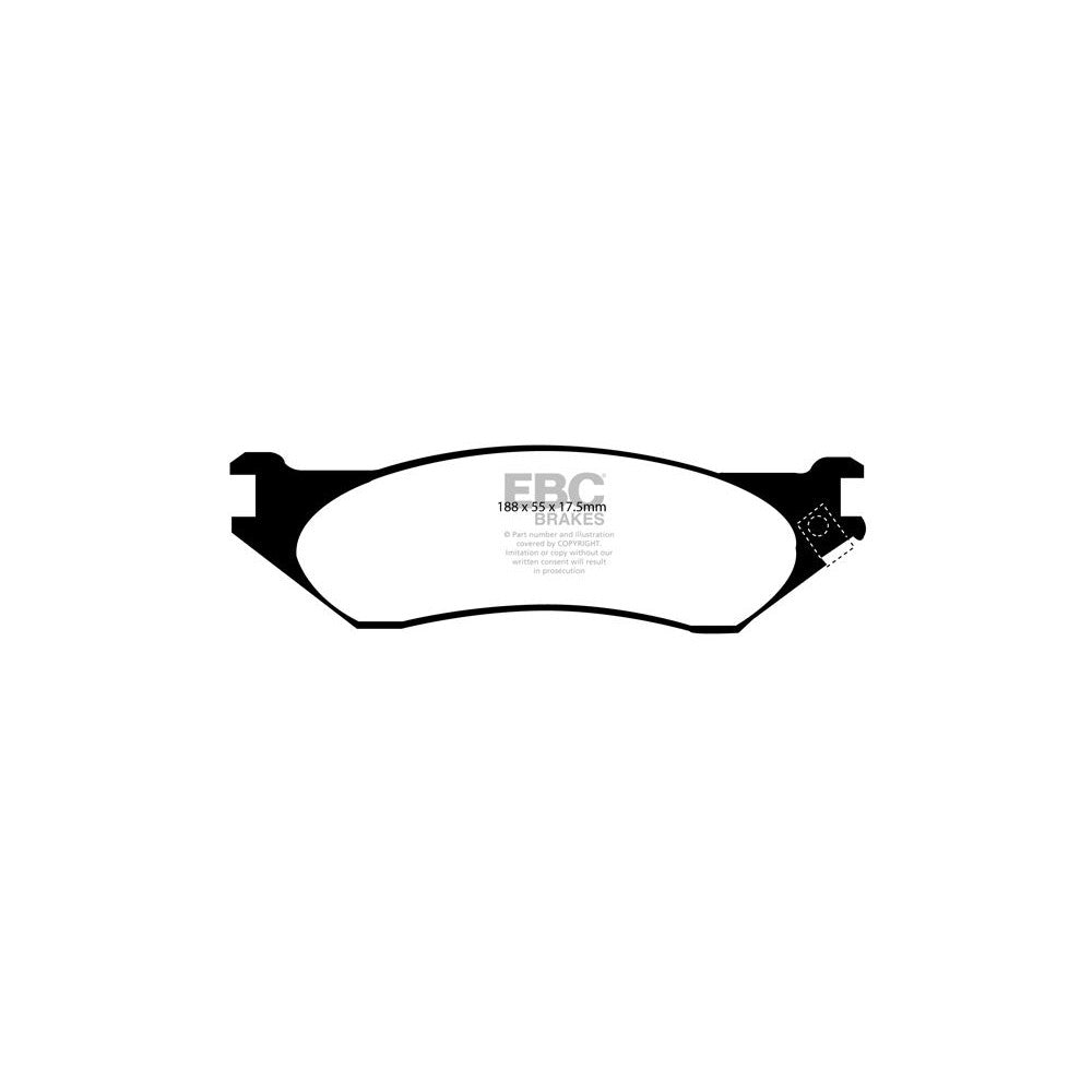 EBC Greenstuff 6000 Brake Pads 188mm x 55mm DP61267 - Front