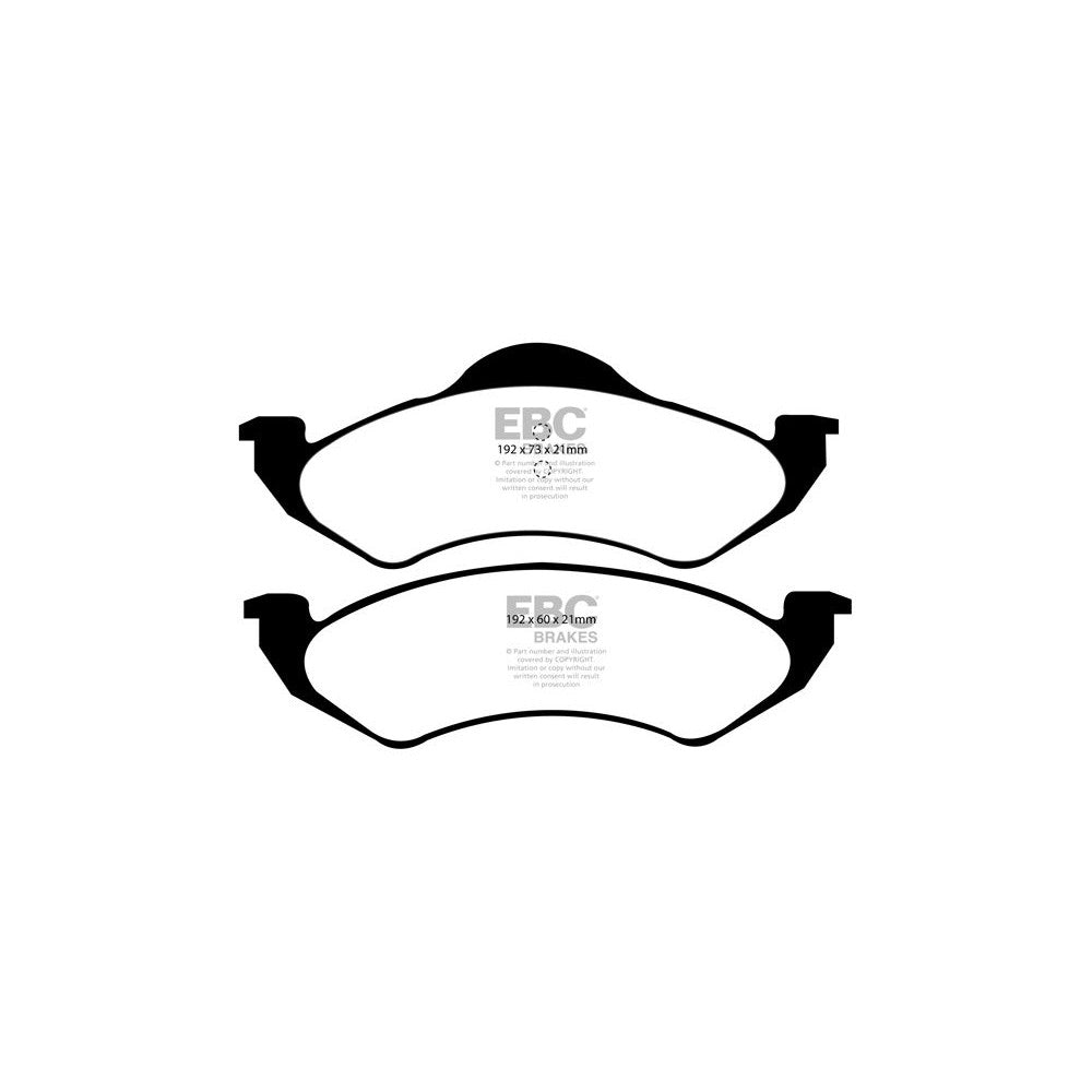 EBC Greenstuff 6000 Brake Pads 192mm x 60mm DP61275 - Front