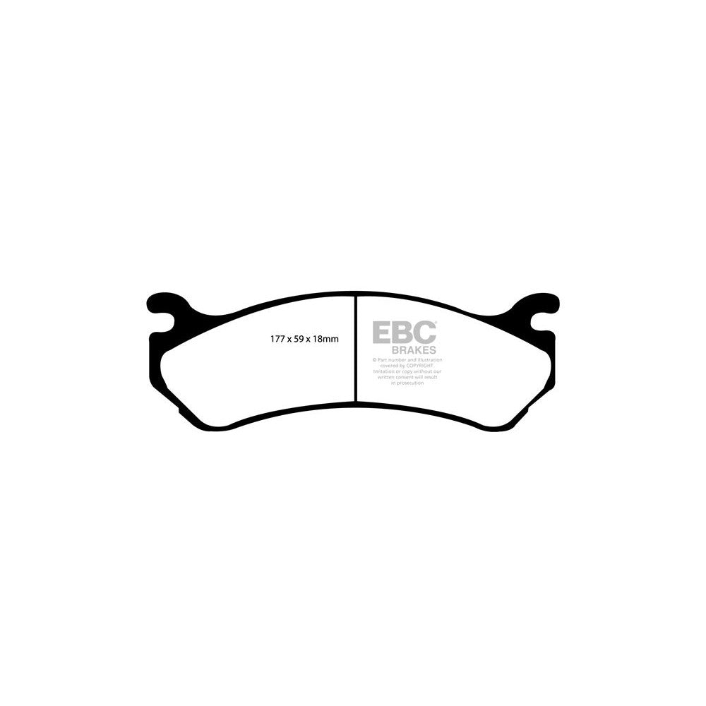 EBC Yellowstuff Brake Pads 177mm x 59mm DP41304R - Front