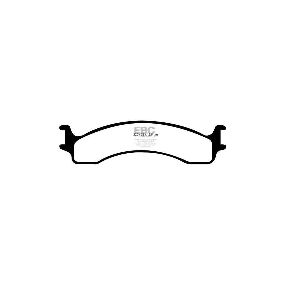 EBC Yellowstuff Brake Pads 220mm x 59mm DP41307R - Front