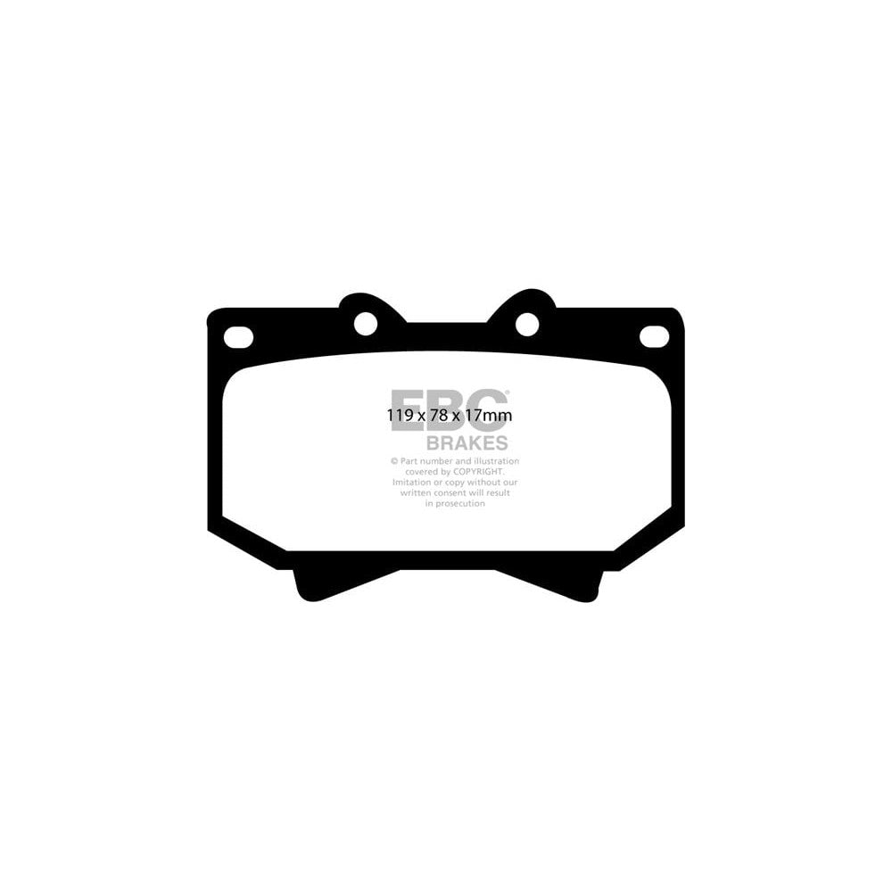 EBC Yellowstuff Brake Pads 119mm x 78mm DP41319R - Front