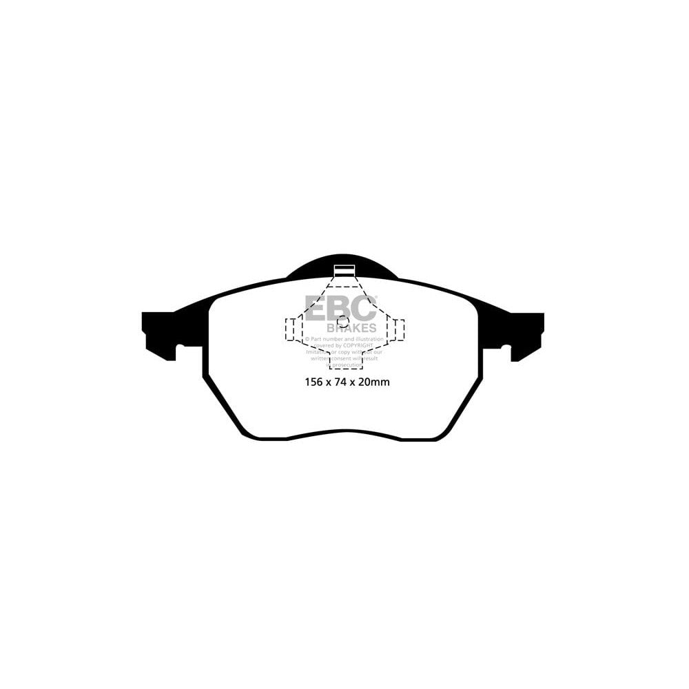 EBC Ultimax Brake Pads 156mm x 74mm DP1324 - Front