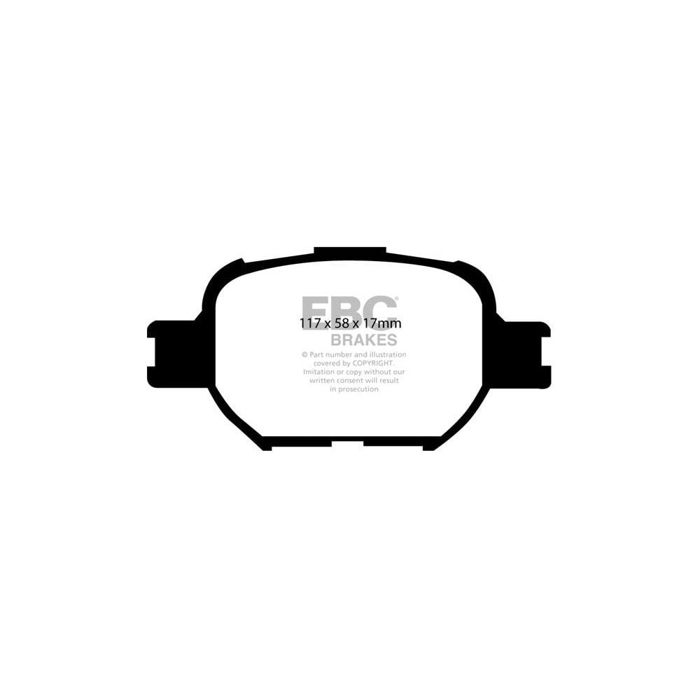 EBC Greenstuff 2000 Brake Pads 117mm x 58mm DP21325 - Front