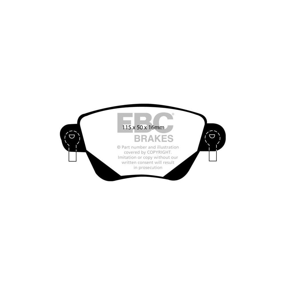 EBC Ultimax Brake Pads 115mm x 50mm DP1350 - Rear