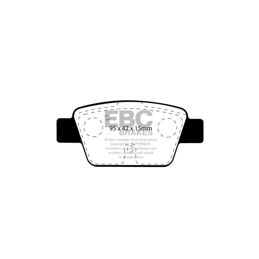 EBC Redstuff Brake Pads 95mm x 42mm DP31381C - Rear