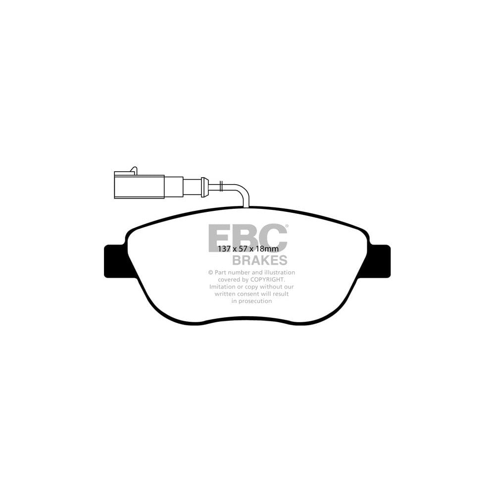 EBC Ultimax Brake Pads 137mm x 57mm DP1383/2 - Front
