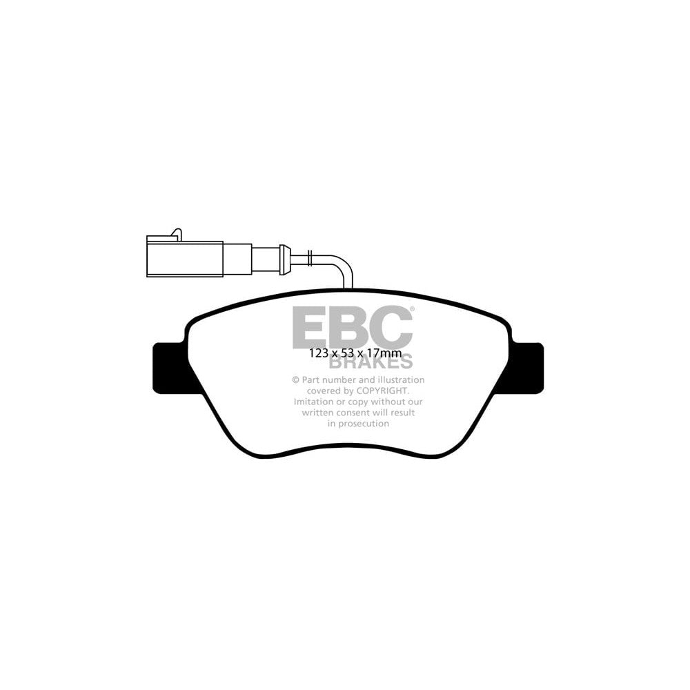 EBC Ultimax Brake Pads 123mm x 53mm DP1384/2 - Front